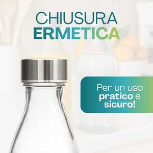 Clear Glass Bottles 1 Liter <b>Screw</b> Cap Hermetic Seal Elegant Design Drinkware <b>Set</b> - Product Image 5