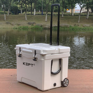 Boright Heavy Duty 42QT Portable Rotomoulé Glace Poitrine Glacière Roues Télescopique Pull Grande Capacité LLDPE Vin Alimentaire Boîtes - Product Image 1