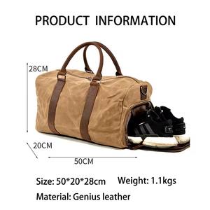 Sac de sport de voyage en toile cirée personnalisé pour le week-end, grand sac de sport de voyage pliable de style nouveau, sac de sport de voyage imperméable pour hommes - Product Image 3