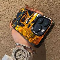 Coque de téléphone portable en PC rigide et TPU avec impression laser motif voiture de course pour iPhone X Xr Xs 11 12 13 14 15 16 17 18 Pro Max Air