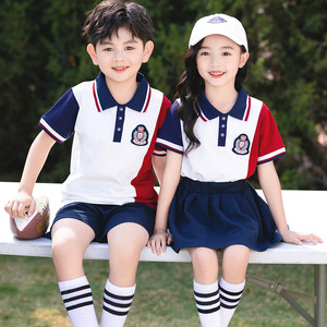 Set Uniforme Scolastica per <span class=keywords><strong>Prima</strong></span> Elementare, Scuola Primaria, Asilo, Uniforme Estiva, Completo per Cerimonia di Diploma, Divisa Sportiva Rossa per Bambini - Product Image 1