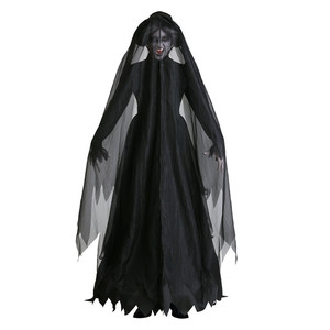 Fear Dark Demon Ghost Cosplay disfraces adultos hombres Halloween fiesta mascarada ropa Scary <span class=keywords><strong>Scream</strong></span> Wizard capa bata disfraz - Product Image 4