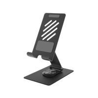 Support de téléphone portable en alliage d'aluminium flexible et portable, rotation à 360 degrés, hauteur réglable pour une utilisation sur le bureau, appareil mobile et table de bureau