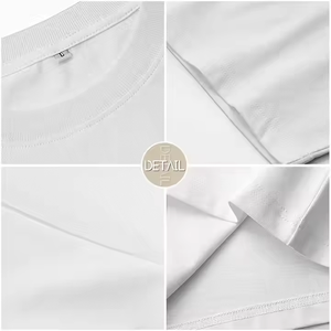 T-shirt à la mode pour hommes, coupe ample, col rond, t-shirts d'entraînement athlétique, poids lourd, manches courtes, t-shirt de base en coton de qualité supérieure - Product Image 4