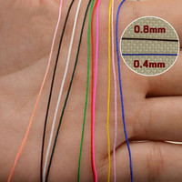 Fil de cordon en Nylon | 50 pièces, 45 mètres, 0.8mm, cordon à nœud chinois macramé tressé, perle, artisanat bricolage, bijoux
