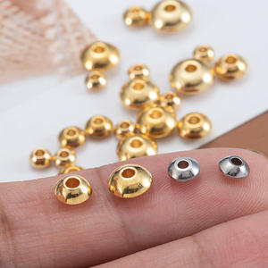 ลูกปัดลูกคิดสแตนเลส 18k สีทองคงทน สำหรับทำเครื่องประดับ DIY ตัวคั่นรูปวงล้อ/ผีเสื้อ - Product Image 2