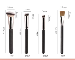 HMU all'ingrosso Vegan Low Moq Liquid Foundation Contour Cream Brush 170 270 370 fondotinta pennello <span class=keywords><strong>per</strong></span> trucco <span class=keywords><strong>pennelli</strong></span> <span class=keywords><strong>per</strong></span> correttore - Product Image 5