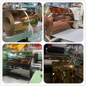 Phật sơn giá rẻ PVD tráng màu vàng gương đánh bóng kết thúc trang trí cuộn dây thép không gỉ-304 316L loạt uốn chế biến - Product Image 6