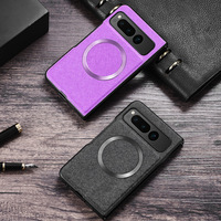 Étuis uniques pour Google Pixel Fold Tissu Cuir Magnétique Anti-Chute Étanche Housse de Téléphone Portable