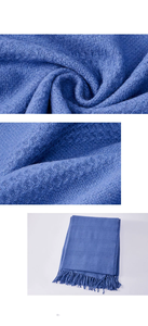 Petite couverture de châle en laine d'alpaga tricotée motif solide sieste de bureau et couverture de canapé de climatisation - Product Image 6