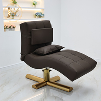Table de massage et de soin des cils de luxe à base dorée, blanche, réglable en hauteur, incurvée, pour cosmétiques et soins du visage – Meilleure vente