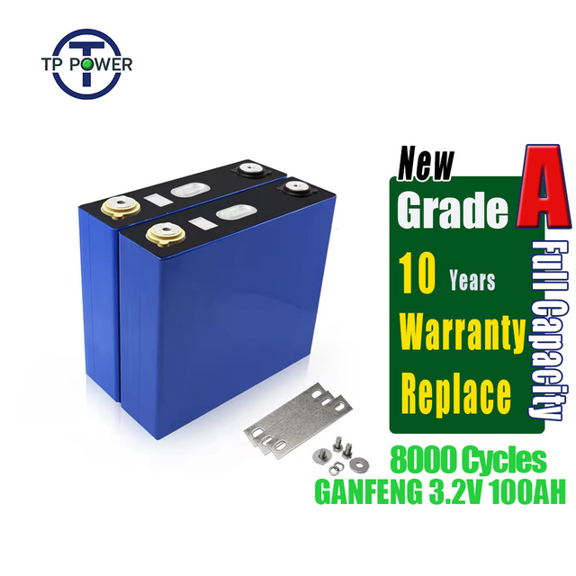 Grade a Ganfeng Lifepo4 3.2V 100Ah Prismatic Lithium Iron Phosphate Battery for Golf Cart CE Certified 3000+ Cycle Life