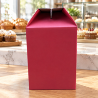 Boîte cadeau en carton ondulé imperméable, impression de logo personnalisée, poignée portable, revêtement UV, emballage alimentaire