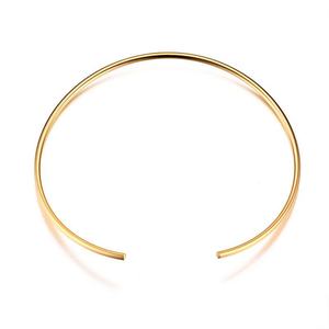 <span class=keywords><strong>Collar</strong></span> de Moda Más Vendido con Baño de Oro de <span class=keywords><strong>18K</strong></span>, <span class=keywords><strong>Collar</strong></span> Sencillo de Acero Inoxidable, Joyería para Mujer - Product Image 1