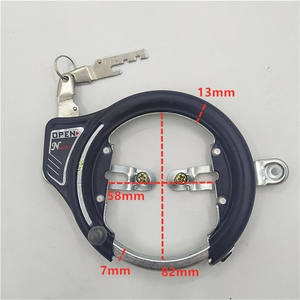 Antivol de vélo en forme de fer à cheval, en acier, entièrement fermé, avec clé, pour la sécurité des vélos de route - Product Image 2