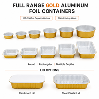 Boîte à lunch en aluminium alimentaire 750 ml, rectangulaire, pour livraison rapide de repas, conteneur jetable en aluminium