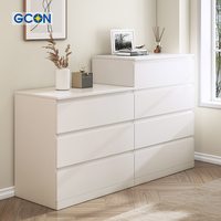 Tiroirs de commode en bois sans poignée 3 4 6 8, armoires de rangement personnalisées pour meubles de chambre à coucher, blanc