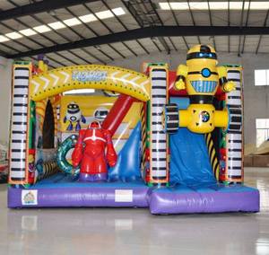 Château gonflable commercial de haute qualité en PVC pour location intérieure et extérieure, combo combiné pour saut et amusement - Product Image 4