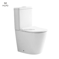 JETMAN Style moderne de haute qualité pas cher double chasse deux pièces en céramique toilette sanitaire pour salle de bain S-Trap WC Compatible