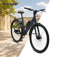 Vélo Électrique Urbain TXED pour Femme, Transmission par Courroie, Capteur de Couple 250W, Roues 700C, Batterie 36V 9.8AH, Freins Hydrauliques, Garde-Boue, Porte-Bagages, Éclairage, Écran TFT
