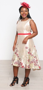 Traje de Falda Elegante de Alta Calidad con Estampado Floral, Estilo Americano, para Mujer, Ideal para Iglesia - Product Image 4