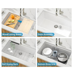 厂家直销厨房水槽石英石英复合厨房水槽石英石水槽厨房 - Product Image 2