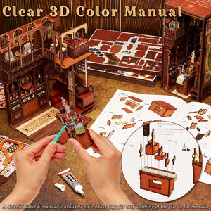 Minicity 3D Holz Miniatur Buch Nook Bücherregal Roaring Twenties Speakeasy Puppenhaus mit Staubs chutz - Product Image 6