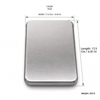 Bac à glaçons réutilisable en acier inoxydable 304, durable, pour randonnée, camping, pique-nique, plaque de refroidissement pour congélateur, blocs de glace