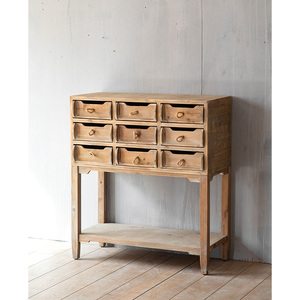 Armoire latérale de nourriture japonaise étroite armoire de rangement en bois massif verre ivrogne salon mur couloir armoire rétro - Product Image 5