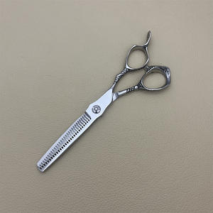 Ciseaux de coiffure professionnels 62 mm, ciseaux à effiler pour droitiers, en acier inoxydable, outils de salon de beauté, poignée petite dragon - Product Image 4