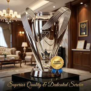 Trofeo di Lusso in Metallo Argentato per <span class=keywords><strong>Torneo</strong></span> di Calcio, Base con Pallone 3D e Scudo Personalizzato, Premio Sportivo per Campioni di Club - Product Image 3
