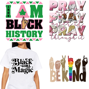 Đen cô gái Lịch Sử dtf Màn hình in ấn chuyển dán dtf truyền nhiệt giá bán buôn dtf sắt trên sẵn sàng để Báo Chí juneteeth - Product Image 3