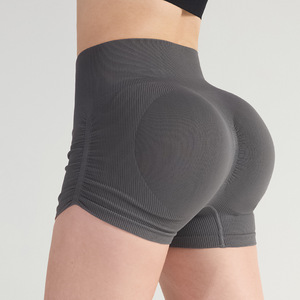 <span class=keywords><strong>Pantaloncini</strong></span> <span class=keywords><strong>sportivi</strong></span> da donna a vita alta senza cuciture a rapida asciugatura leggera con scricchiolatura traspirante per allenamenti attivi di Yoga Fitness personalizzati - Product Image 5