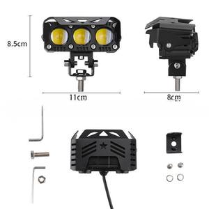 Hai Màu Xe Máy <span class=keywords><strong>Led</strong></span> đèn sương mù lái Xe Sương Mù Ánh Sáng phụ trợ Spotlight ống kính máy chiếu siêu sáng động cơ điện đèn sương mù - Product Image 5