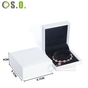 Boîte à collier en papier imitation cuir, matériaux personnalisés, boîtes en plastique, insert en velours de luxe, boîte à bijoux en plastique - Product Image 4