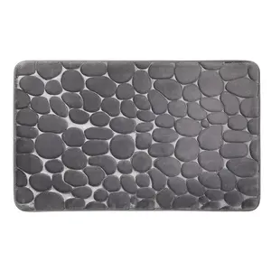Non Slip And Absorbent Bath Mat Memory Foam To Support and Warmth Your Toes