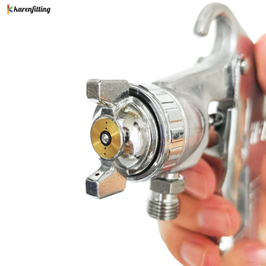 Pistolet de peinture HVLP série W-77, buse de 2,5 mm, alimentation par gravité, pistolet à air comprimé à haute efficacité de transfert pour la rénovation de carrosserie automobile - Product Image 5