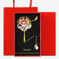 Ensemble de marque-pages métalliques à thème Van Gogh et opéra de Sichuan de style chinois, avec panda changeant de visage, coffret cadeau, modèle 17 Chine