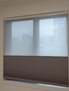 Stores alvéolaires double couche à chaîne perlée jour et nuit, occultants, anti-UV, sans cordon, sûrs et écoénergétiques pour fenêtres - Product Image 3