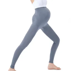 Legging para treino de maternidade, calças atléticas macias para yoga