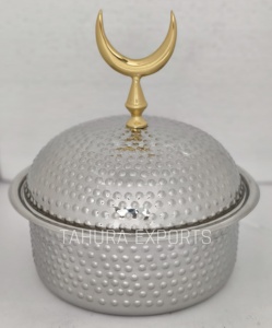 Meilleure cocotte de luxe de qualité supérieure faite à la main forme ronde cuisine de table utilisation de réchauffement des aliments en gros prix bon marché cocotte casserole - Product Image 1