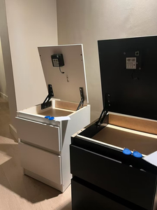 Table de chevet moderne avec compartiment secret et tiroir dissimulé, fabrication directe en usine ISO9001, avec serrure RFID - Product Image 3