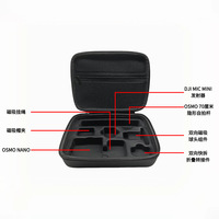 Étui de rangement rigide en EVA pour DJI Osmo Nano Standard/Vlog Combo, sac de transport compatible avec la caméra Osmo Nano et tous les accessoires, avec bandoulière