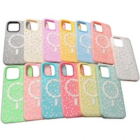 Coque de téléphone magnétique deux-en-un en TPU de qualité supérieure, style coréen, rose doux, motif floral, pour iPhone 16/17
