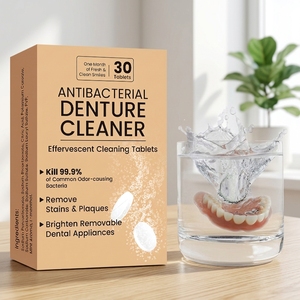 Comprimés nettoyants pour prothèses dentaires, extra-forts, nettoyant effervescent pour prothèses complètes et partielles, doux pour les gencives sensibles - Product Image 1