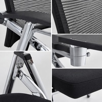 Chaise de formation pliable en tissu maillé, chaise de conférence pour salle de réunion, chaise de bureau avec tablette d'écriture