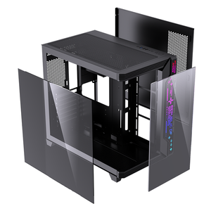 LOVINGCOOL - <span class=keywords><strong>Caja</strong></span> de PC Acrílica, Panel de Nogal Premium, Chasis para Juegos <span class=keywords><strong>ATX</strong></span> 2027, Diseño Modular, Alto Flujo de Aire, Tipo C, <span class=keywords><strong>Caja</strong></span> de Estación de Trabajo <span class=keywords><strong>Silenciosa</strong></span> - Product Image 4