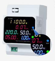 ZS-2066 WiFi Smart Energy Meter Fase Tunggal 100A AC40-300V Din Rail Multifungsi Monitor Tegangan Arus KWh Kontrol Aplikasi