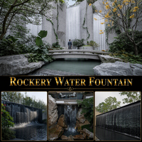 Fuente de Agua Decorativa de Roca Artificial Personalizada de Fábrica para Patio, Plaza, Atracción Turística