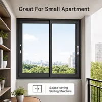 Ventana Corredera de Aluminio de Alta Calidad con Aislamiento Térmico, Vidrio Templado Resistente a Huracanes para Proyectos de Ingeniería